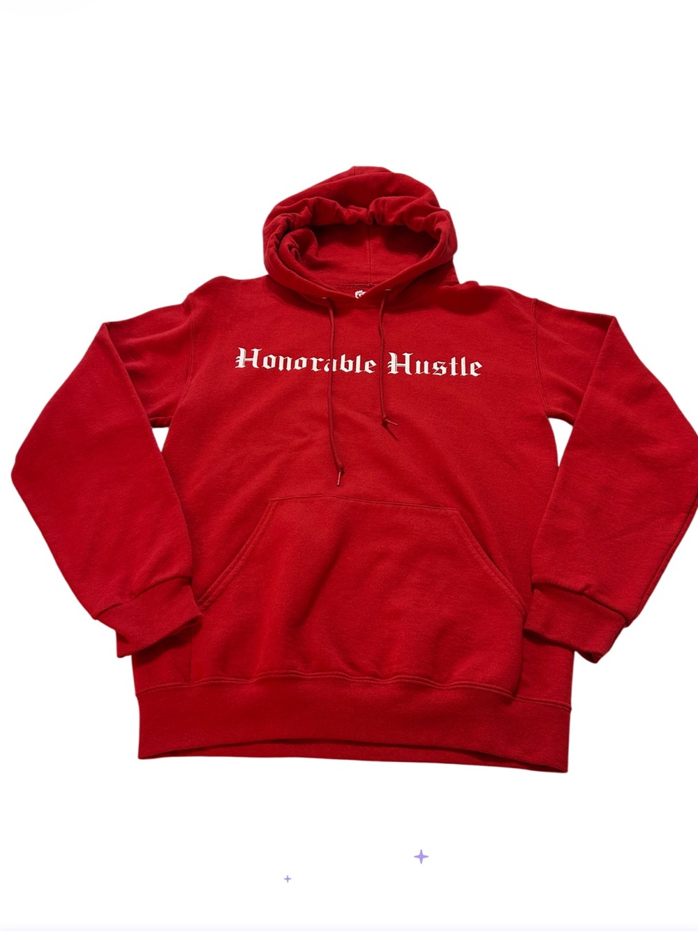 On The Grind (OTG) "Honorable Hustle Red Fleece Streetwear Hoodie Unisex S